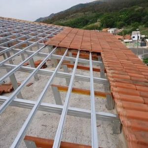 estrutura metálica para telhados