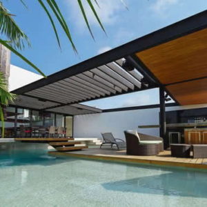 pergolado metálico residencial