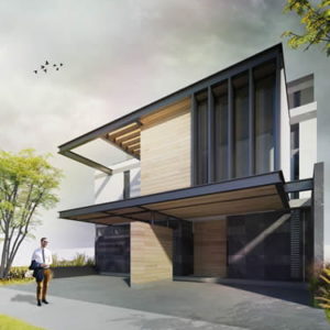 projeto de casa com estruturas metálicas